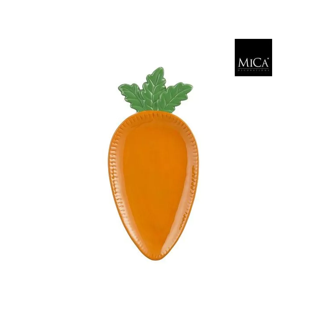 Bord wortel - 30x14cm - oranje