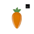 Bord wortel - 30x14cm - oranje