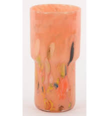 Kaleidoscope cilindervaas glas - 15.6x30cm - peacghy pink