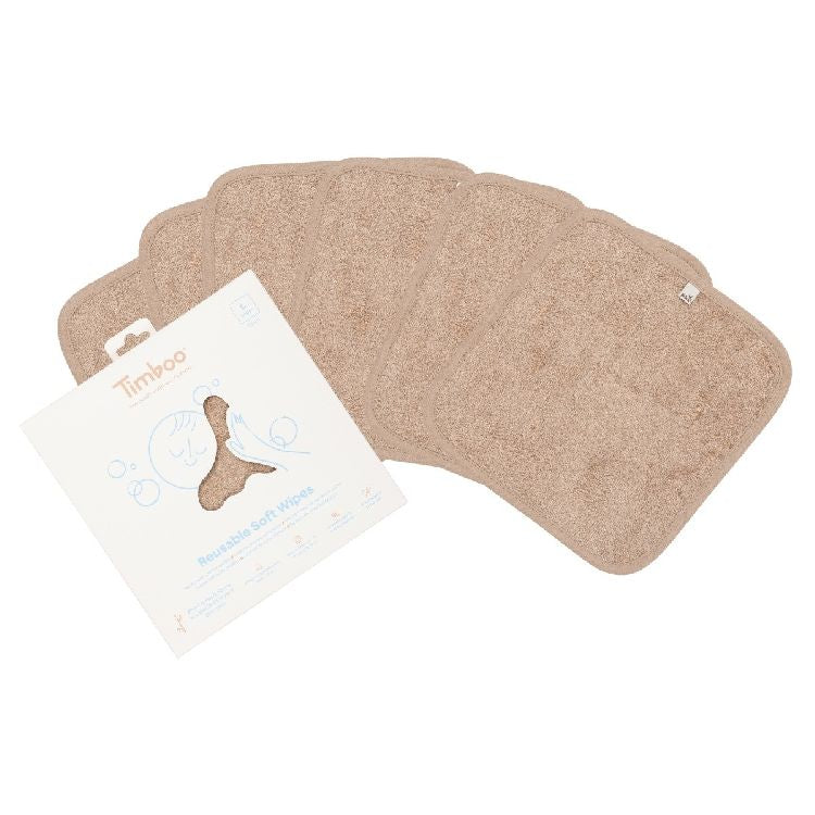 TIMBOO soft wipes reusable 20x20cm - savannah sand 6st