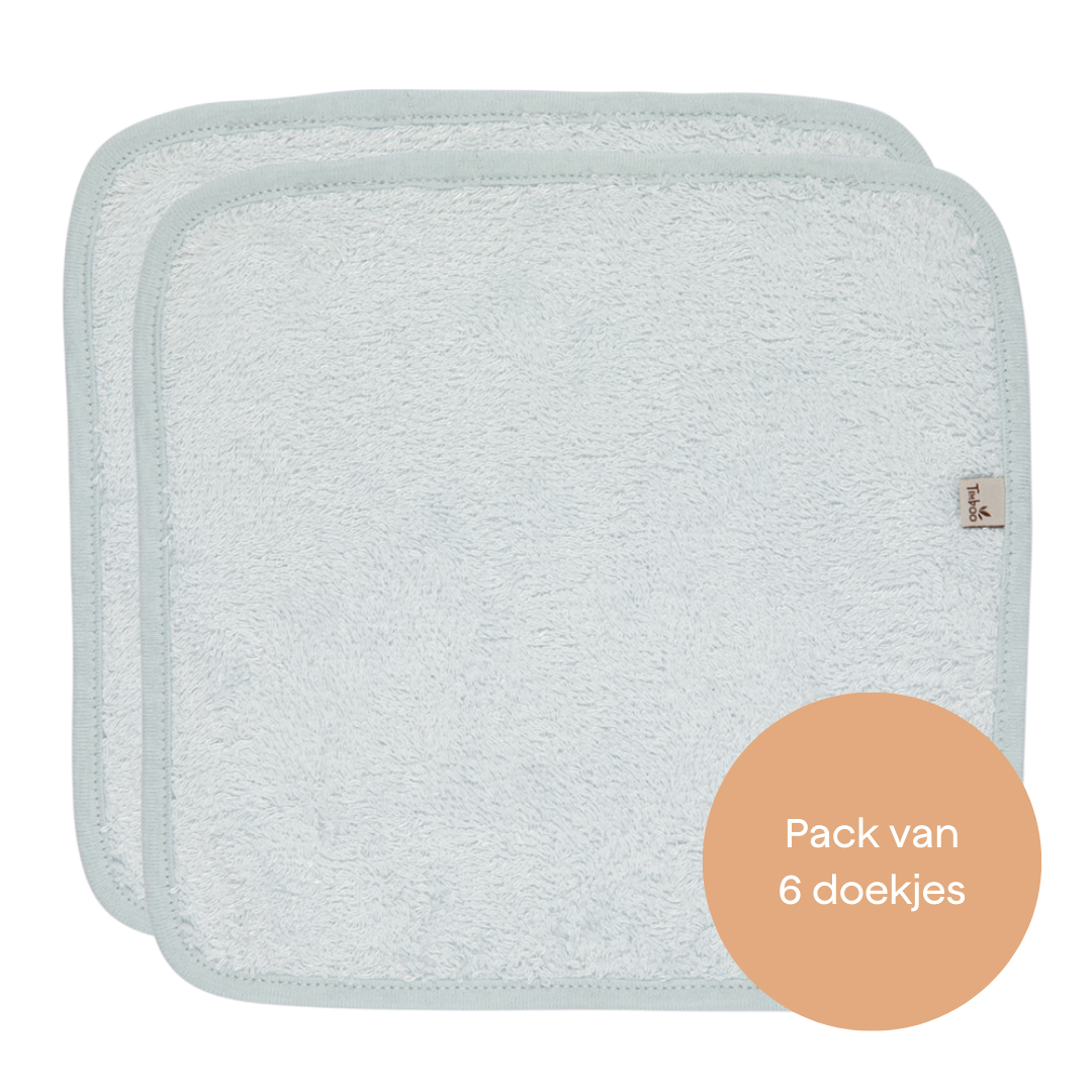 TIMBOO soft wipes reusable 20x20cm - riviera blue 6st