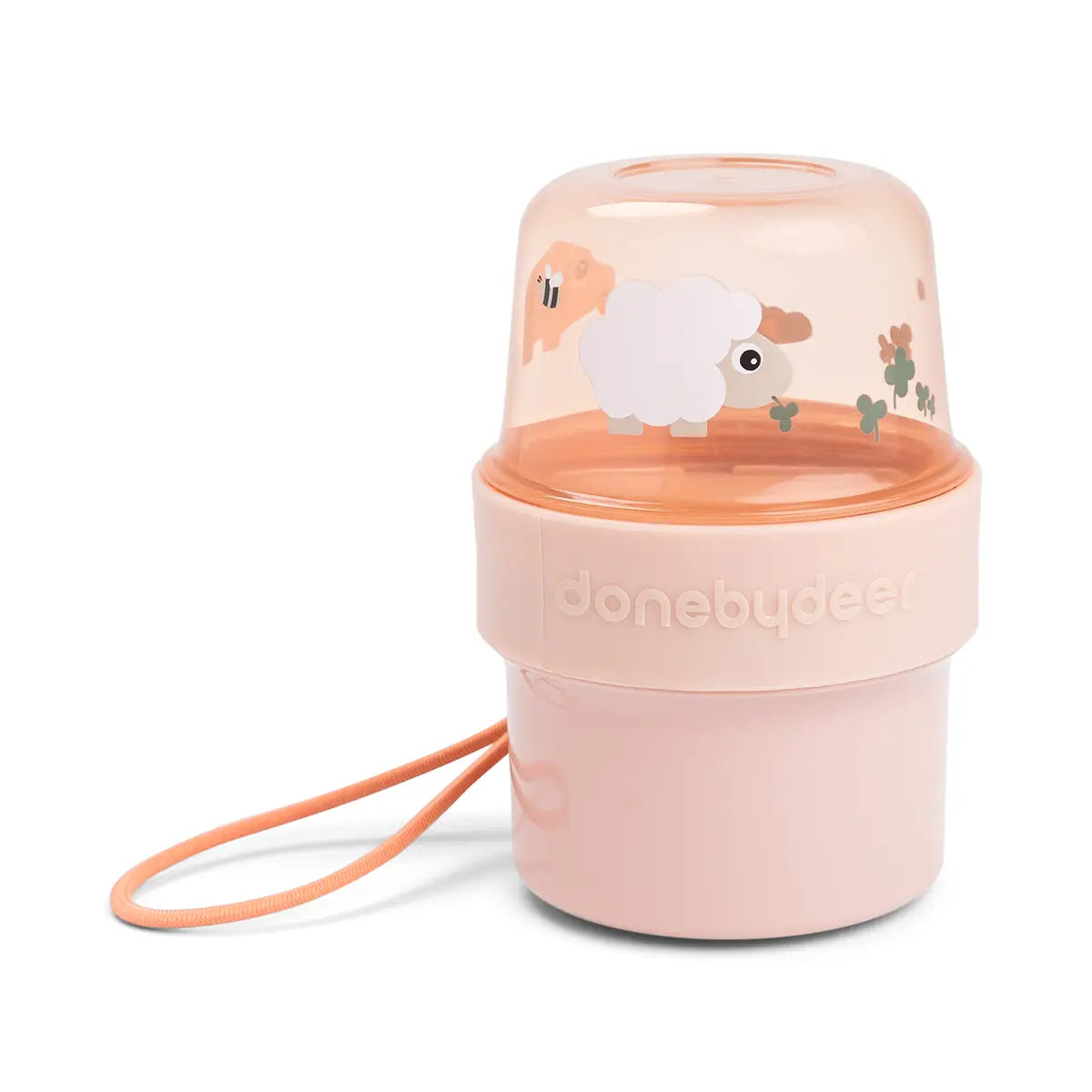 DONE BY DEER To Go 2-way snack container tiny farm powder