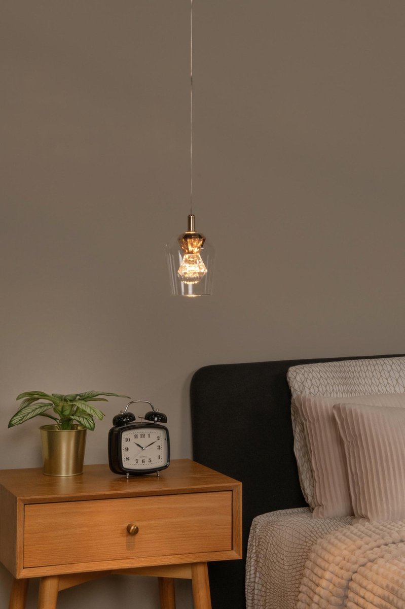 LUCIDE Berliane hanglamp transp. dia 12 LED dimb. 4W