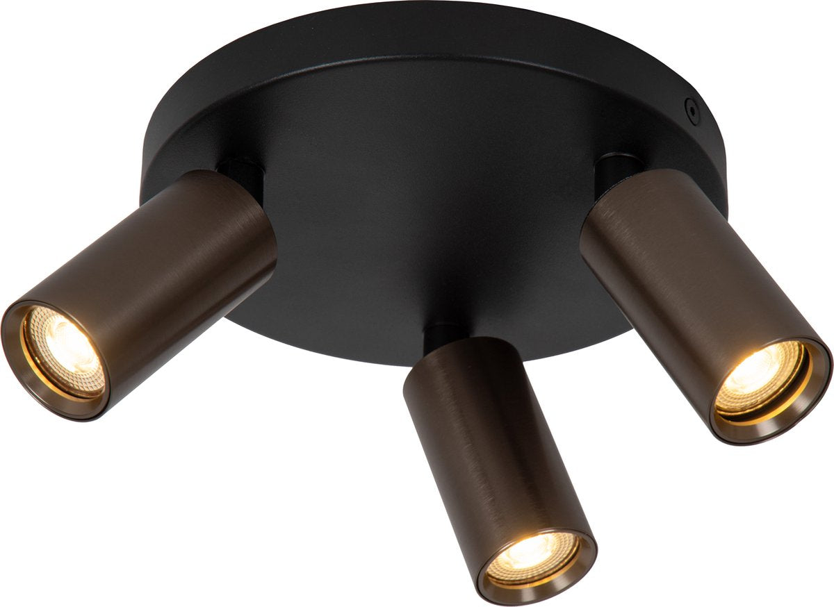 LUCIDE Ritmo plafondspot koffie dia 18 3xGU10 MR11