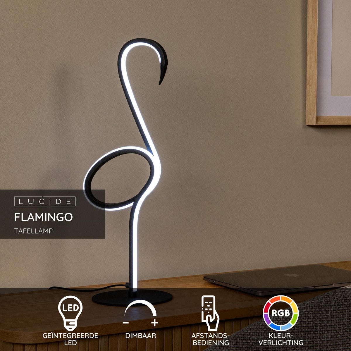 LUCIDE Flamingo tafellamp LED dimb. 5.5W 24V