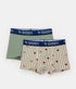 WOODY jongens boxershorts 2st.- kaki + lieveheersbeestje print - 8j.