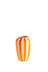 VAL Funky flower vaas XL 25cm - orange stripes