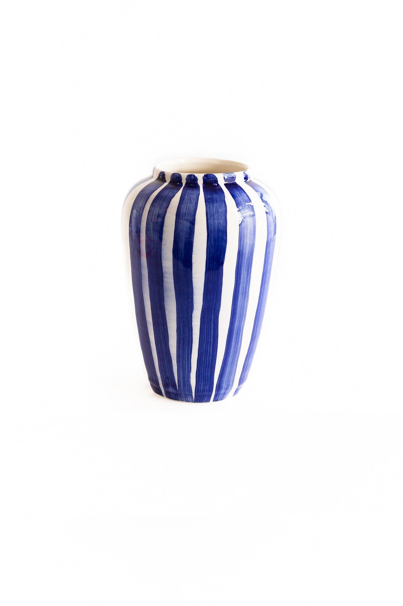 VAL Funky flower vaas XXL 30cm - blue stripes