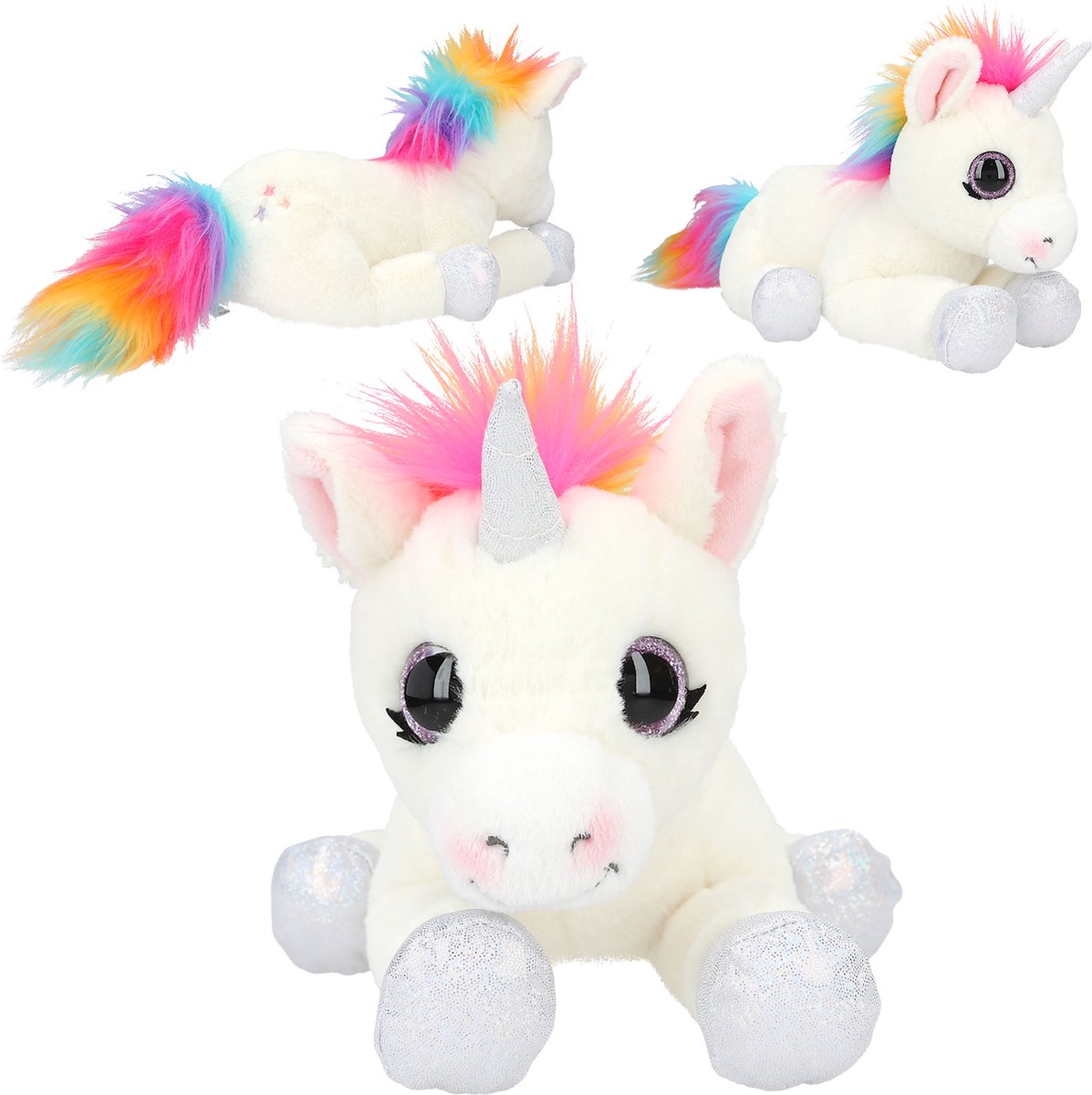 YLVI Knuffel eenhoorn 30cm - liggend