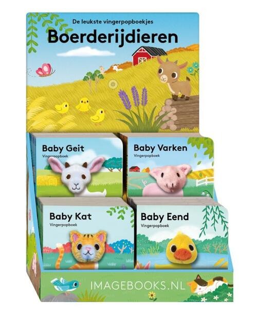 Vingerpopboekje - boederij dieren ass. (prijs per stuk)