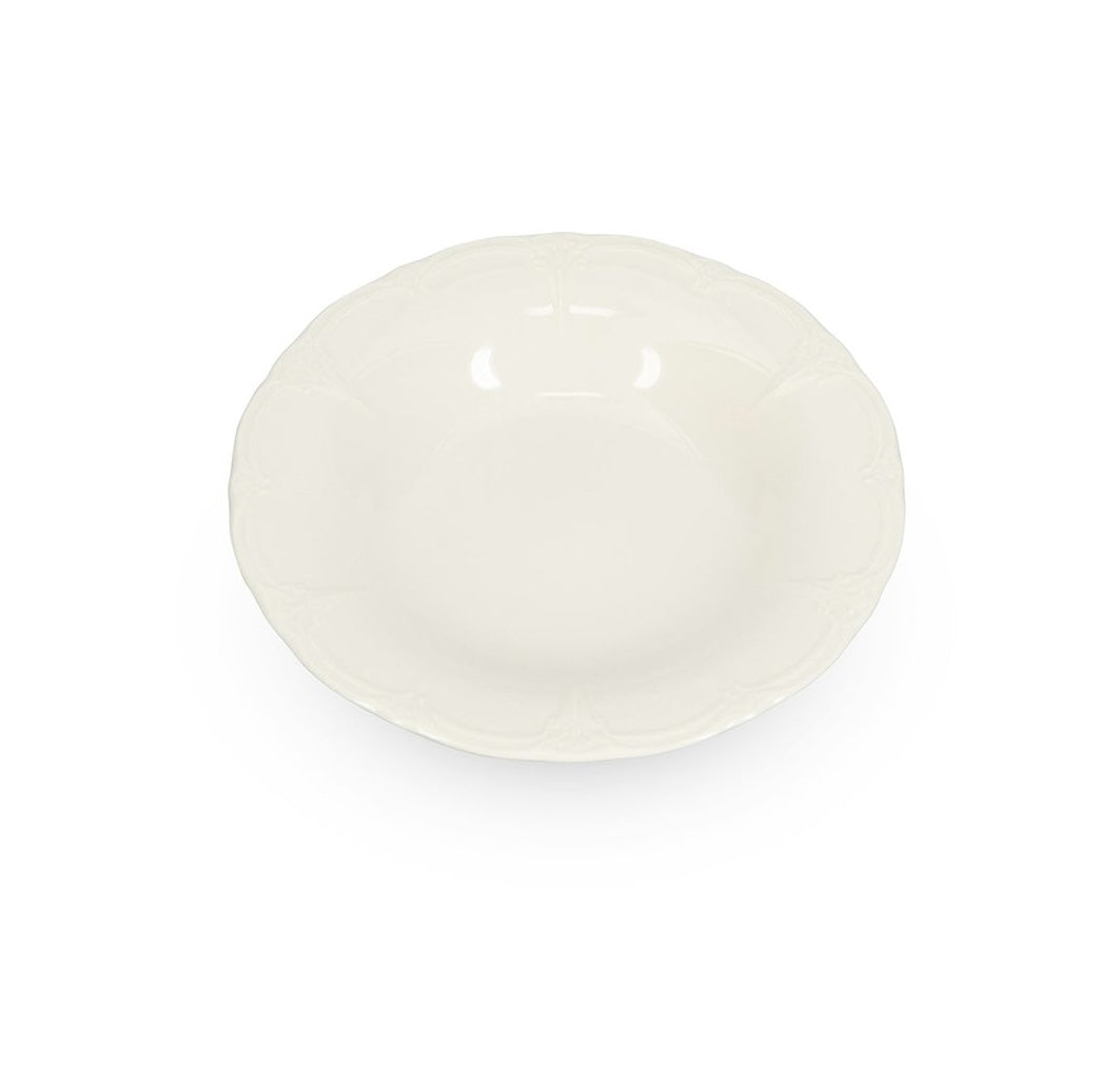 BONBISTRO Retro diep bord 23,5x4cm - ivoor