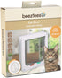 BEEZTEES Kattenluik Muze wit - 19.2x20cm