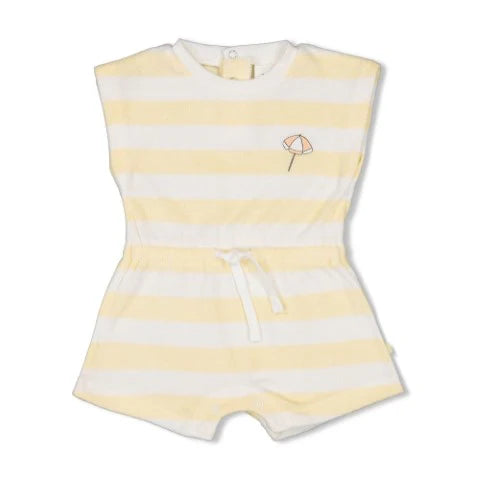 FEETJE Sunshine - playsuit streep badstof - geel - 68