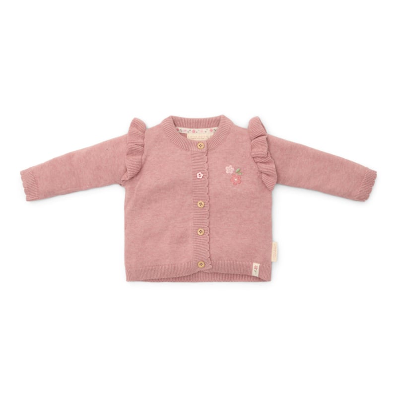 Little Dutch Fairy Pink - knitted cardigan - oud roze - 56