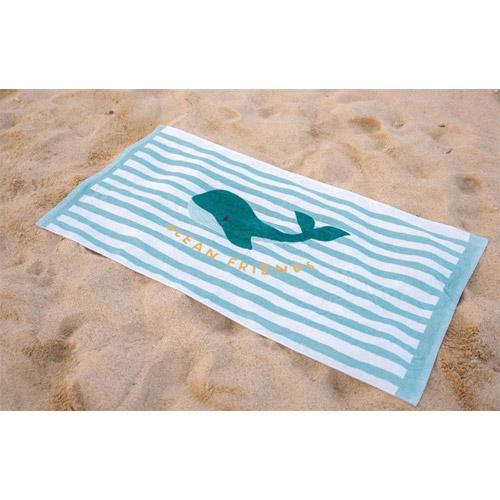 Little Dutch stranddoek streep - blauw