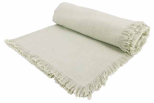 Tafelkleed fringes recht - 250x140cm - groen