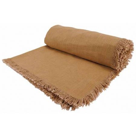 Tafelkleed fringes recht - 250x140cm - bruin