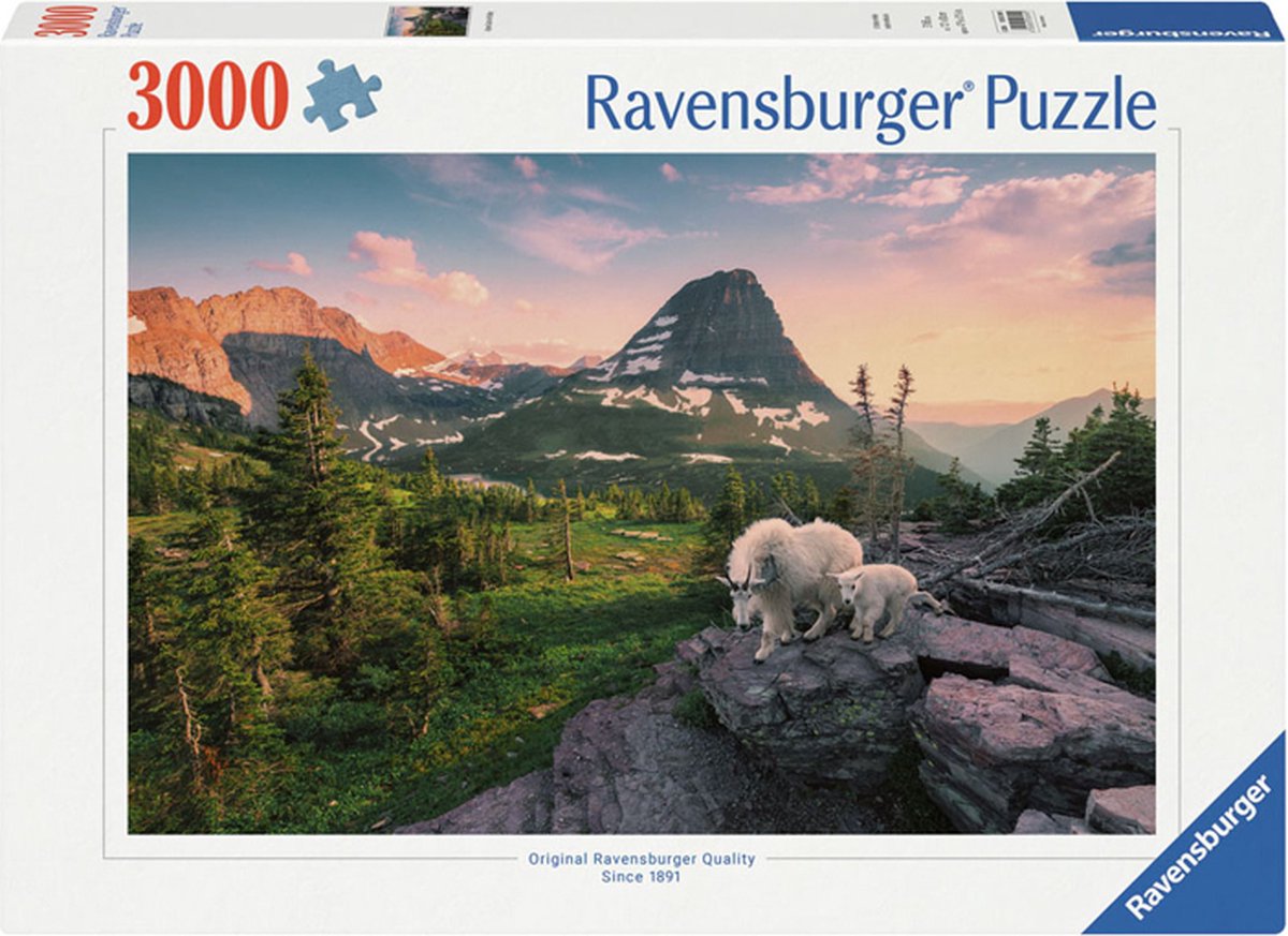 RAVENSBURGER Puzzel 3000st - Alpine Geit met jong