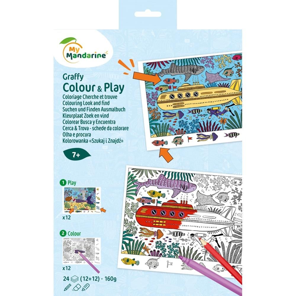 Graffy colour & play zoek en vind - zee