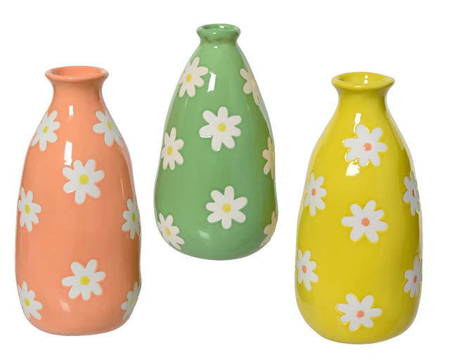 Pot porselein - ass. 3 - 10x20.5cm (prijs per stuk)
