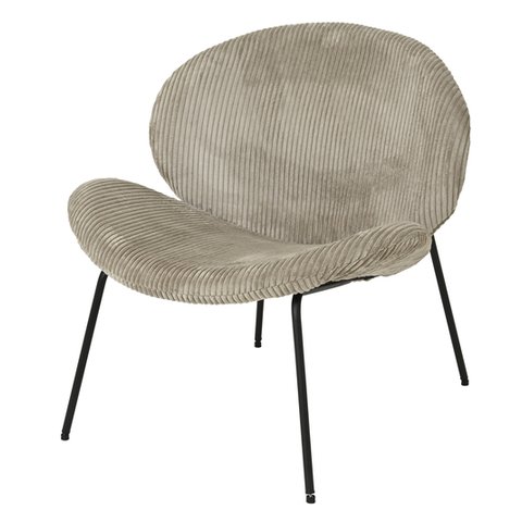 Loungestoel polyester indoor - 72x67.5x3.5xcm - beige