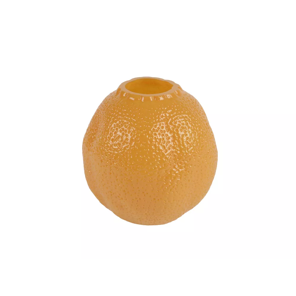 Vaas glas - 18x17.8cm - oranje