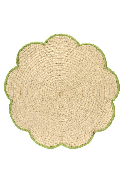Placemat papiertouw - ass. 2 - 36x0.6cm - wit/groen