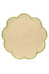 Placemat papiertouw - ass. 2 - 36x0.6cm - wit/groen