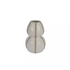 Vaas porselein - 18x14x22.5cm - wit /bruin