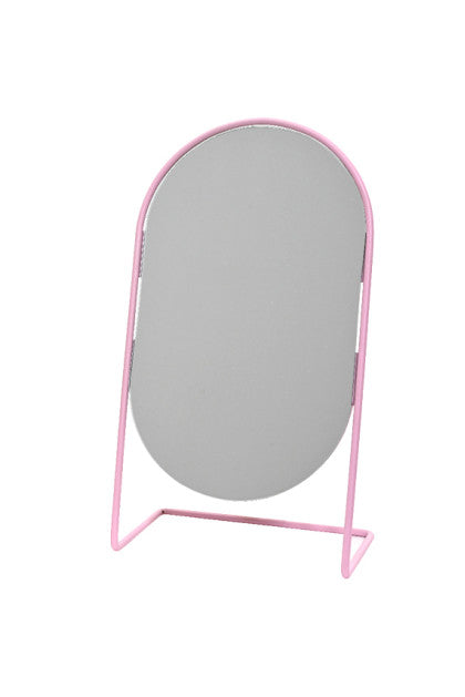 Spiegel glas ass. 2 - 9.2x15.2x26cm - oranje/roze (prijs per stuk)