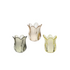 Theelichthouder glas - 8x9cm - multi color