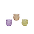 Theelichthouder glas ass. 3 - 6.5x7.3cm - multi color