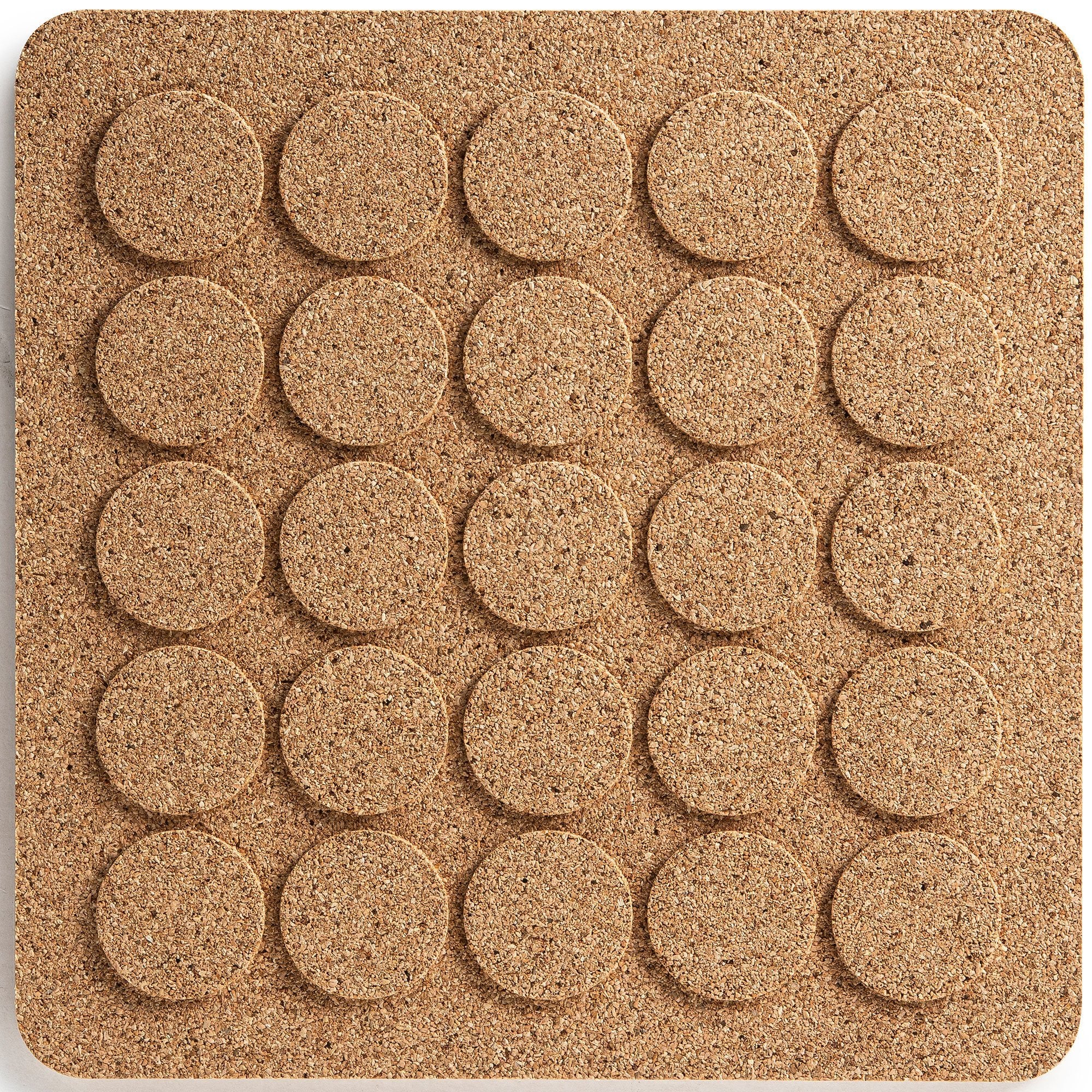 DOTS Onderzetter vierkant - 20x20cm - kurk naturel