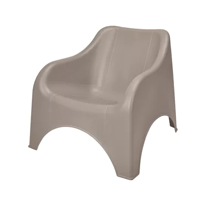 NUVOLA Tuinstoel kunststof - grijs -kuip laag (BxHxD) 78x71x79cm
