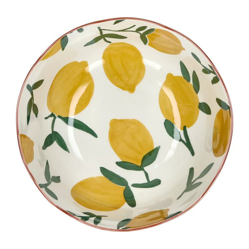 POMAX Mykonos Slakom porselein - 24x11,5 cm - geel