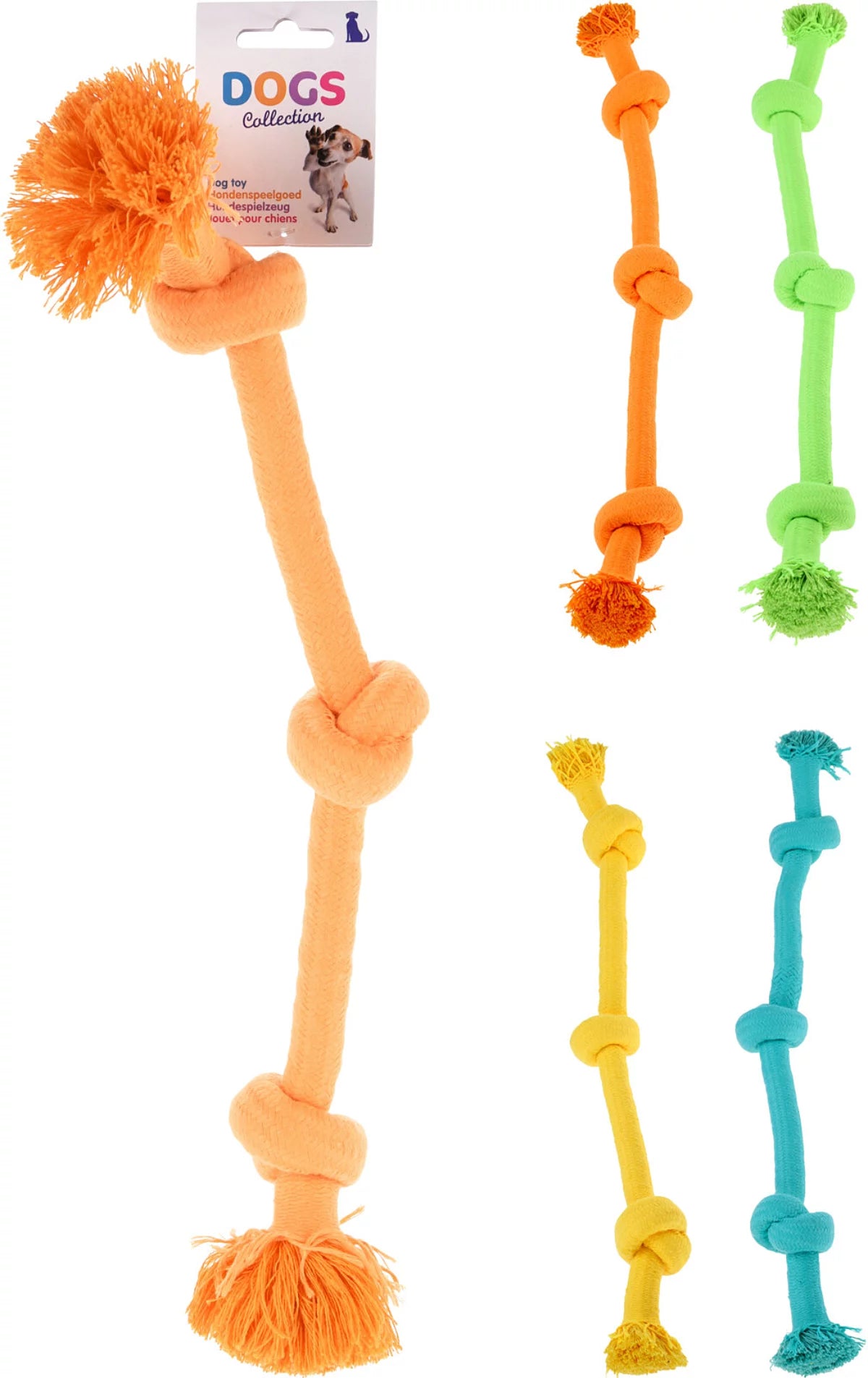 Hondenspeelgoed touw 45cm - ass. (prijs per stuk)