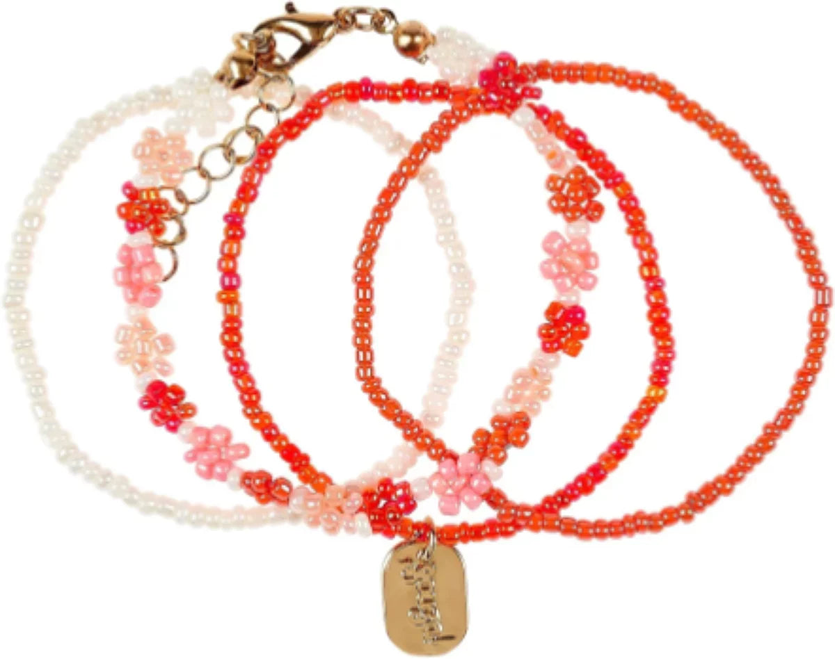 SOUZA Millie armband bloem - roze