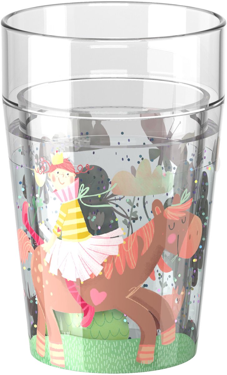 HABA Glitterbeker - Prinses en paard motief 1