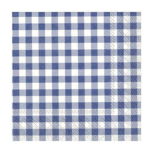 IHR Lunchservet 33x33cm - blauw/wit 808140