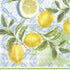 IHR Lunchservet 33x33cm - Citroen/blauw 868500