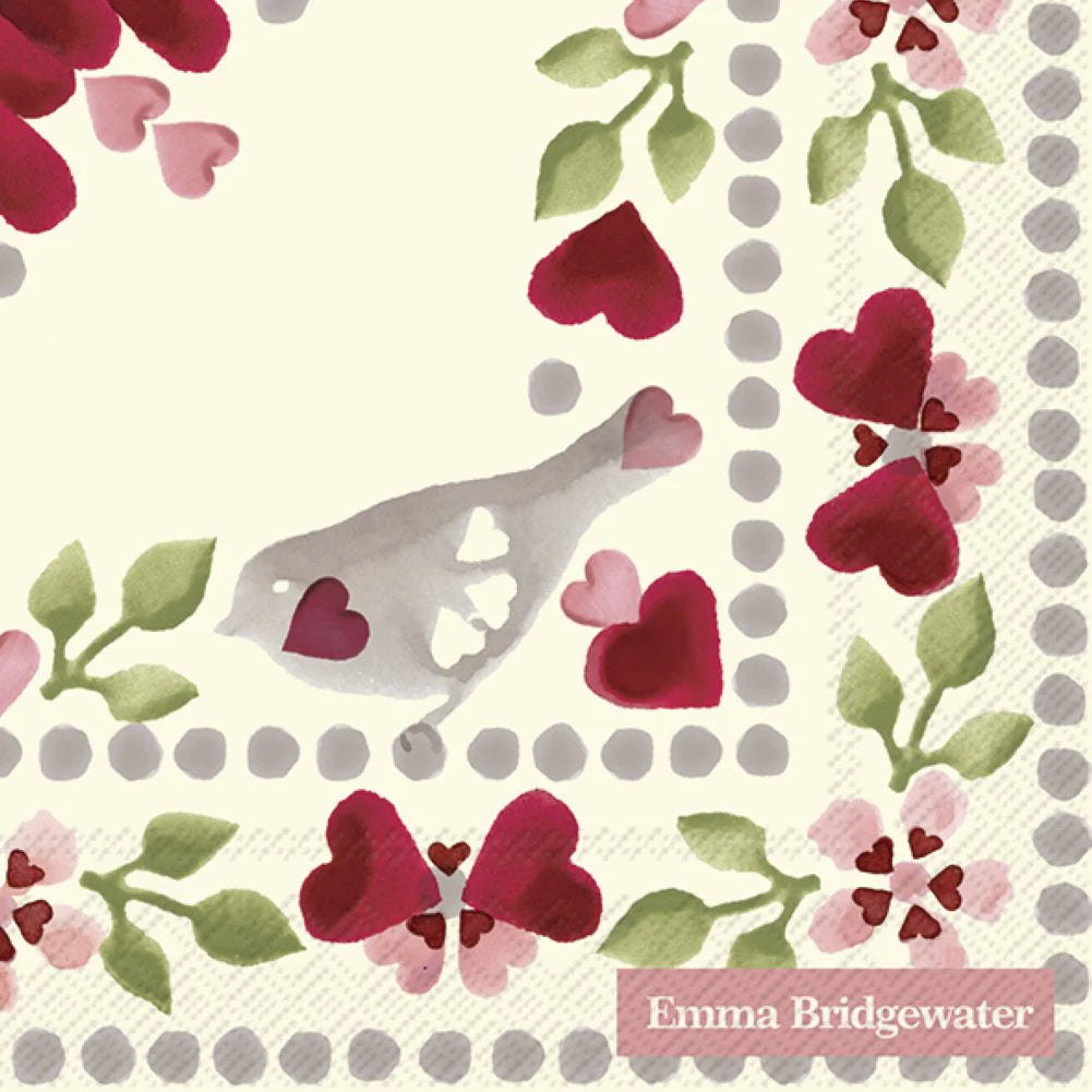 IHR Cocktailservet 25x25cm - Love birds 997260