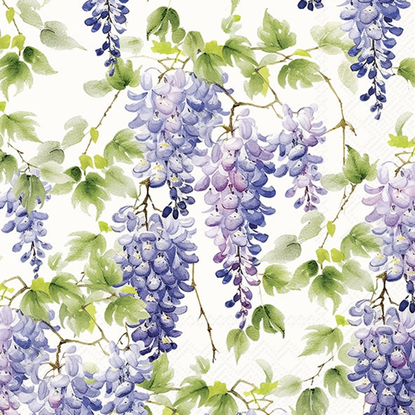 IHR Cocktailservet 25x25cm - Purple Wisteria        1067060