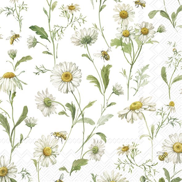 IHR Cocktailservet 25x25cm - Daisies 1068000