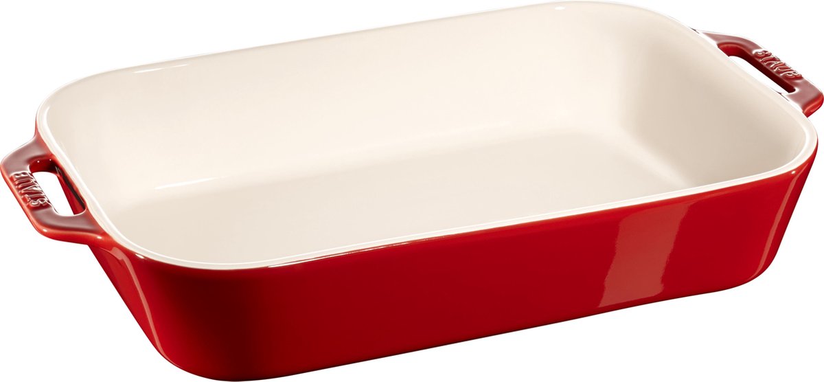STAUB Ceram gratineerschaal 34x24cm - kers
