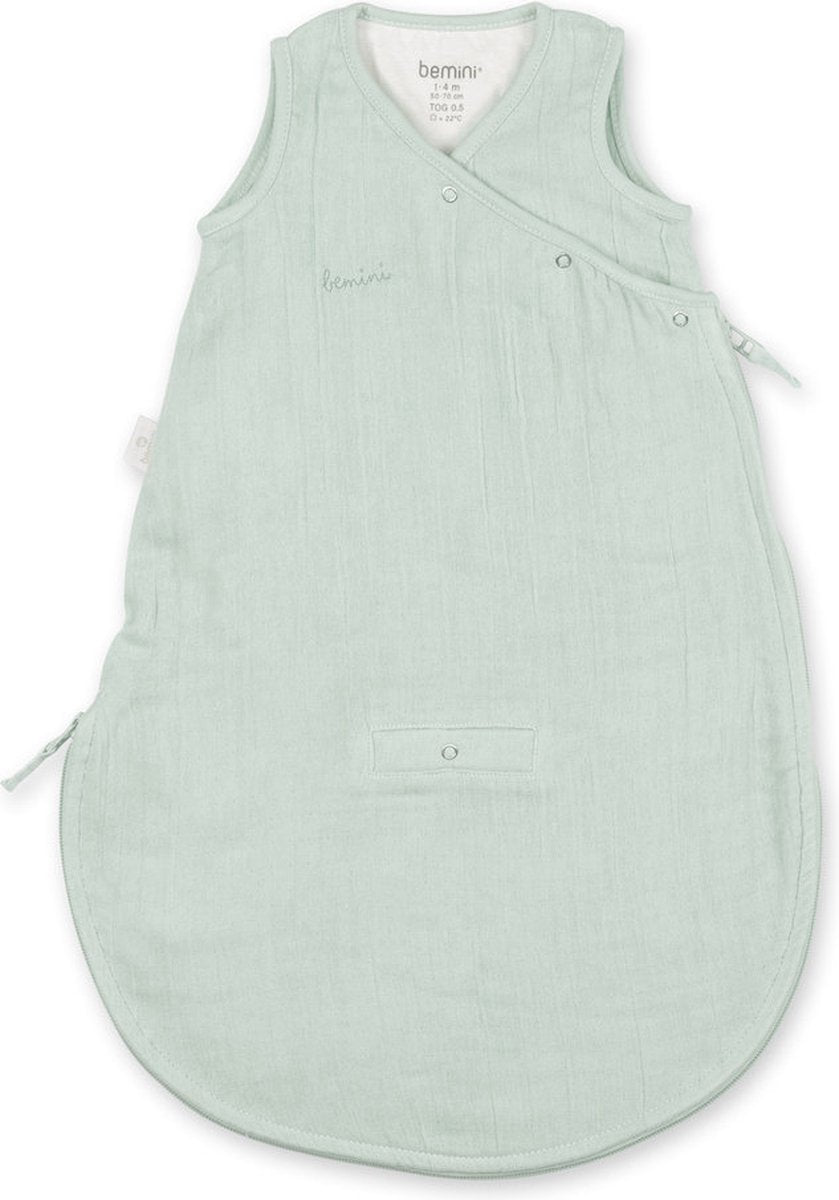 BeMini SWADDLE slaapzak - 1/4m - groen (tog 0.5)
