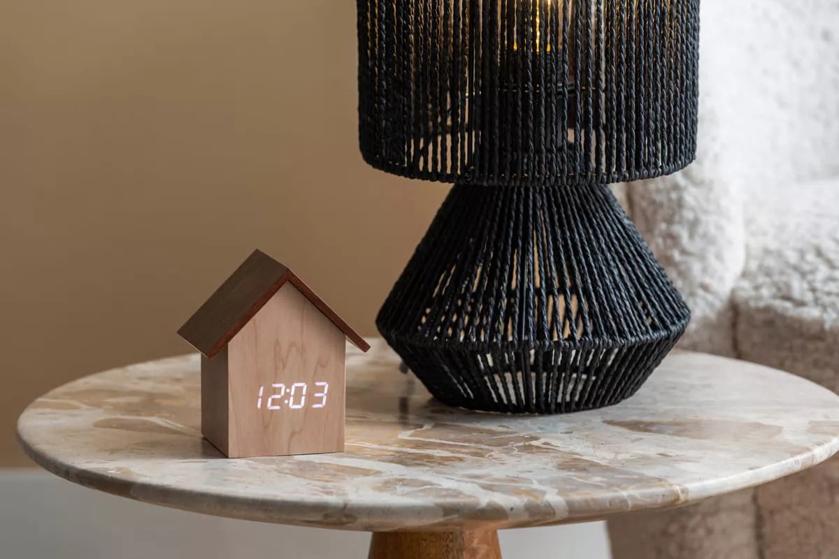 KARLSSON House wekker LED licht - hout