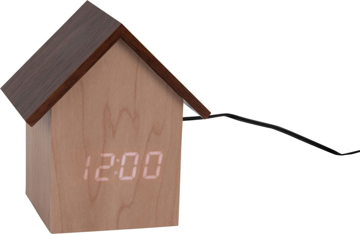 KARLSSON House wekker LED licht - hout