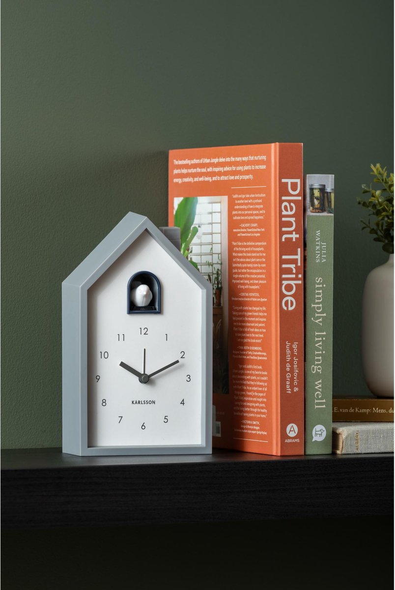 KARLSSON Modern Cuckoo wekker - muis grijs