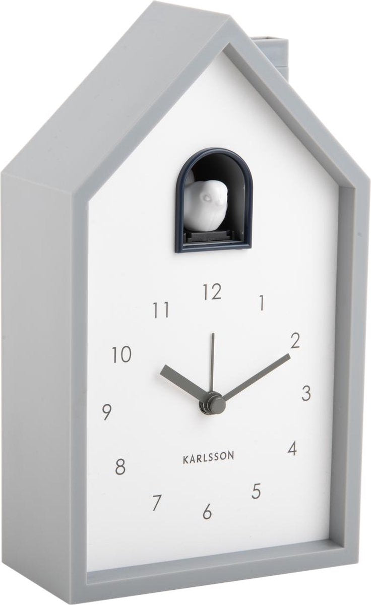 KARLSSON Modern Cuckoo wekker - muis grijs