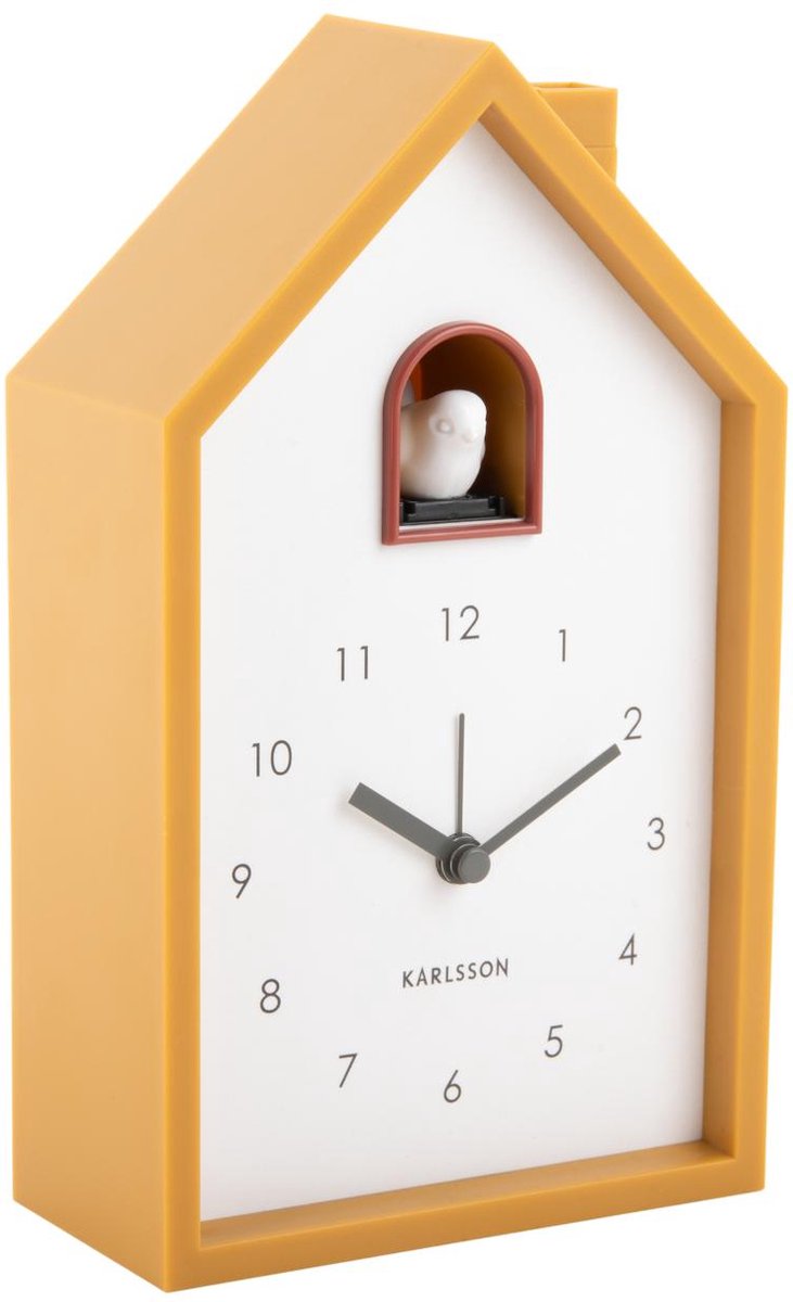 KARLSSON Modern Cuckoo wekker - oker
